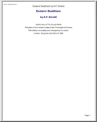 A.P. Sinnett - Esoteric Buddhism