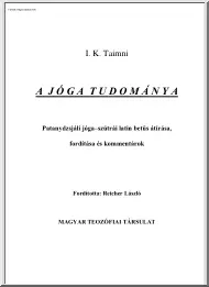 I.K. Taimni - A jóga tudománya
