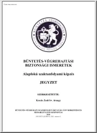 Kocsis Zsolt - Büntetés-végrehajtási biztonsági ismeretek