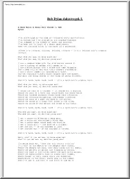 Bob Dylan dalszövegek I