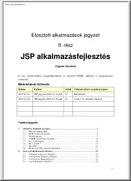 Angster Erzsébet - JSP alkalmazásfejlesztés