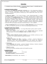 Bernhardt Péter - Statisztika jegyzet, 2001