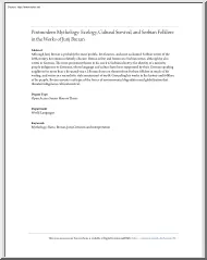 Adrienne Eva Muncy - Postmodern Mythology, Ecology, Cultural Survival, and Sorbian Folklore in the Works of Jurij Brezan