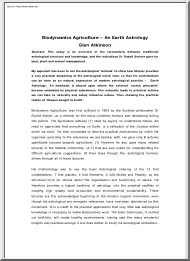 Glen Atkinson - Biodynamics Agriculture, An Earth Astrology