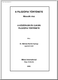 Dr. Málnási Bartók György - A filozófia története II.