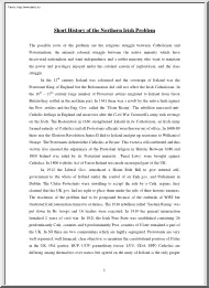 Short History of the Northern Irish Problem