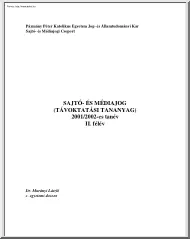 Dr. Murányi László - Sajtó- és médiajog