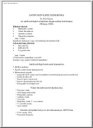 Dr. Kiss Emese - Antifoszfolipid szindróma