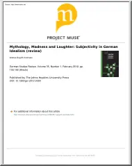 Andrea Gogrof - Mythology, Madness and Laughter, Subjectivity in German Idealism, Book Review