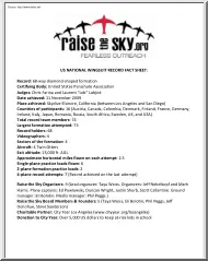 US National Wingsuit Record Fact Sheet
