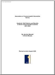 Academic Staff Salaries and Benefits in Seven Commonwealth Countries 2001-2002