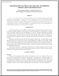 Akgunes-Culpepper - Negotiations Between Chinese and Americans, Examining the Cultural Context and Salient Factors