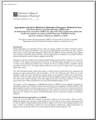 Appropriate and Safe Utilization of Helicopter Emergency Medical Services