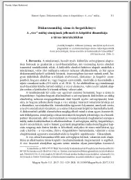 Hámori Ágnes - Diskurzusműfaj, séma