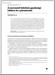 A szervezett bűnözés gazdasági háttere és a pénzmosás