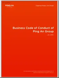 Business Code of Conduct of Ping An Group