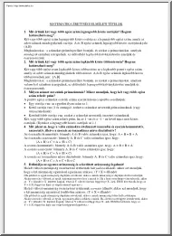 Matematika érettségi elméleti