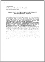 András Morauszki - Ethnic Civil Society and Nonprofit Organizations in Central Europe