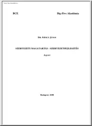 Dr. Szeicz János - Szervezeti
