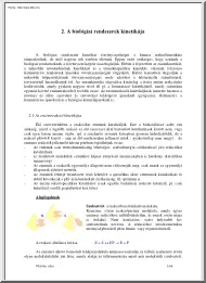 A biológiai rendszerek kinetikája