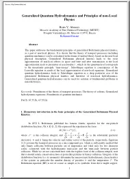 Boris V. Alexeev - Generalized Quantum Hydrodynamics and Principles of non Local Physics