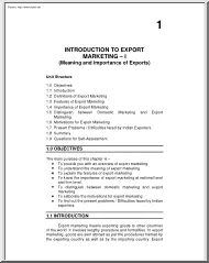 Introduction to Export Marketing