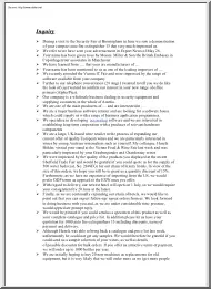 Inquiry, Offer, Order, Complaint