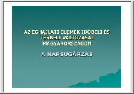 Az éghajlati elemek időbeli és térbeli változásai Magyarországon, A napsugárzás
