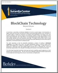 BlockChain Technology, beyond bitcoin