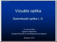 Dr. Wenzel Klára - Vizuális optika