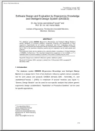 Jastrzebska-Fraczek-Bubb - Software Design and Evaluation by Ergonomics Knowledge and Intelligent Design System, EKIDES