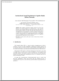 Auction Based Agent Negotiation in Cognitive Radio Ad Hoc Networks