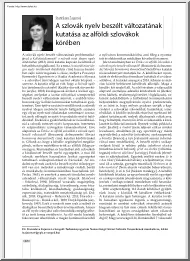 Stanislava Zajacová - A szlovák nyelv beszélt változatának kutatása az alföldi szlovákok körében