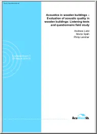 Acoustics in wooden buildings, Evaluation of acoustic quality in wooden buildings, Listening tests and questionnaire field study