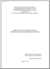 Nagy Emília - Szokások, nonverbális jelek a hétköznapi kínai kommunikációban