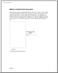 Making a simple tetris type game