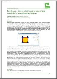 Lubomir Salanci - EasyLogo, Discovering Basic Programming Concepts in a Constructive Manner