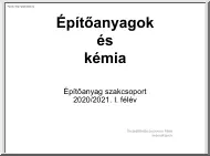 Leczovics Péter - Építőanyagok és kémia