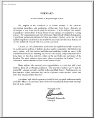 Bayonne High School, Student Handbook