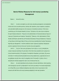 Bank of Rizhao Measures for Anti-money