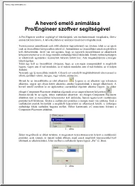 A heverő emelő animálása a ProEngineer szoftver segítségével