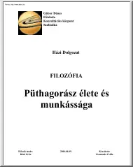 Püthagorász élete és munkássága