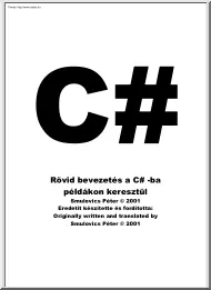 Smulovics Péter - Rövid bevezetés a C#-ba