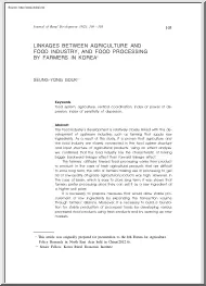 Seung Yong Gouk - Linkages between Agriculture and Food Industry, and Food Processing by Farmers in Korea
