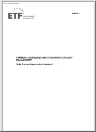 Financial Guidelines and Standards for Event Management