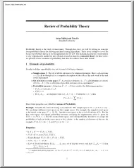 Arian Maleki and Tom Do - Review of Probability Theory