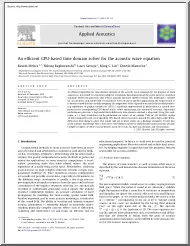 An efficient GPU-based time domain solver for the acoustic wave equation