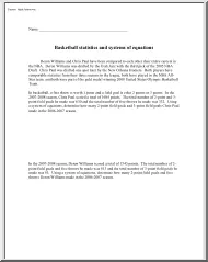 Basketball Statistics and Systems of Equations