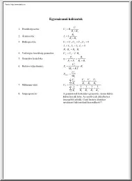 Villamosságtan képletösszefoglalók