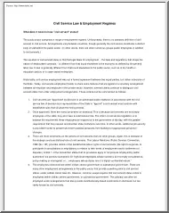 Civil Service Law and Employment Regimes